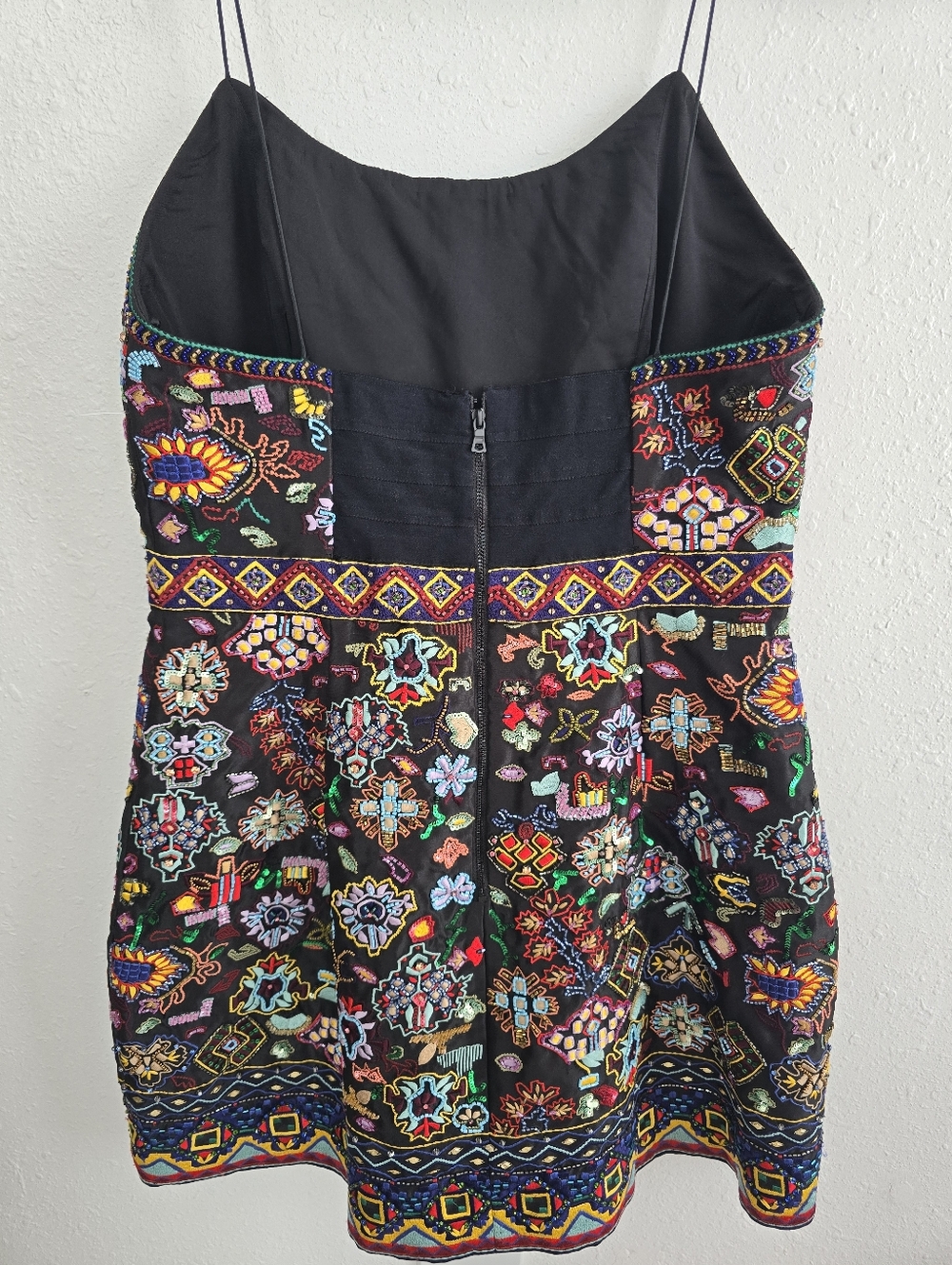 Alice & Olivia By Stacey Bendel Florencia Embellished Mini Dress Sz 12 - Picture 8 of 11